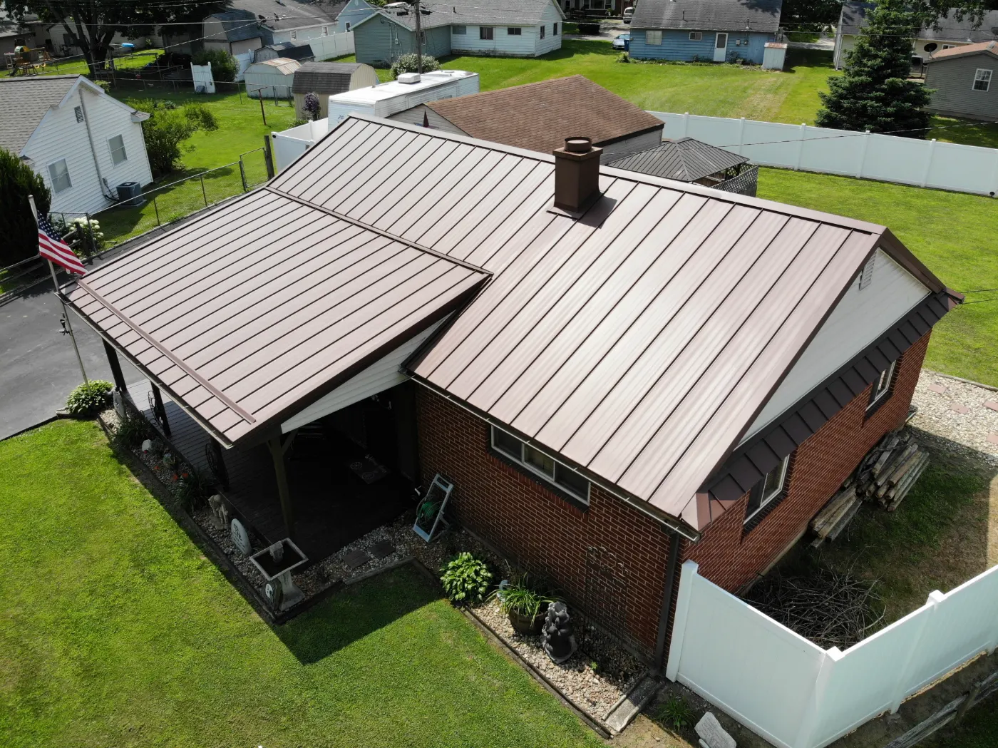 Tarping and dry-in on a Clarks Hill commercial roof
